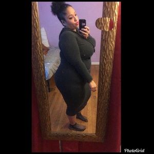 Gray hoodie long sleeve dress